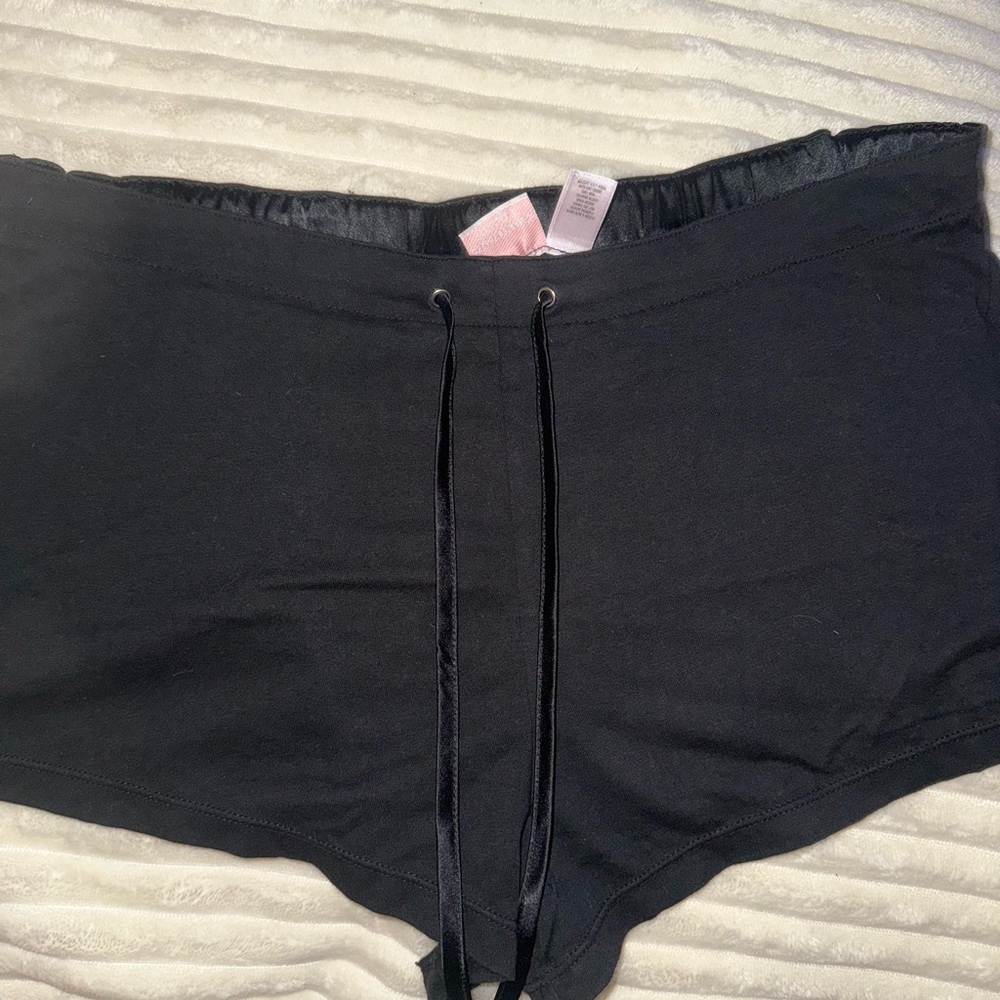 Victoria's Secret Black Satin Shorts